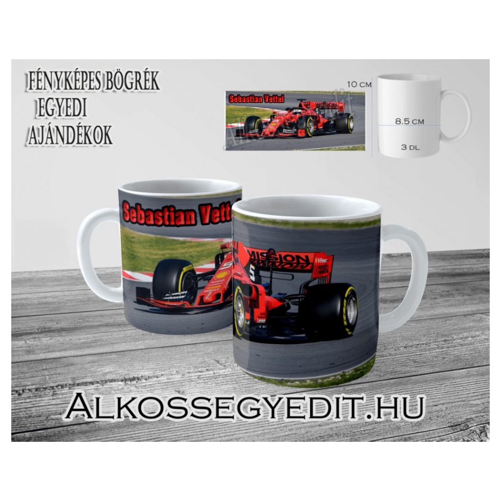 Vettel Scaled Fényképes Ajándéktárgyak – Fényképes Bögre | Alkossegyedit.hu Vettel