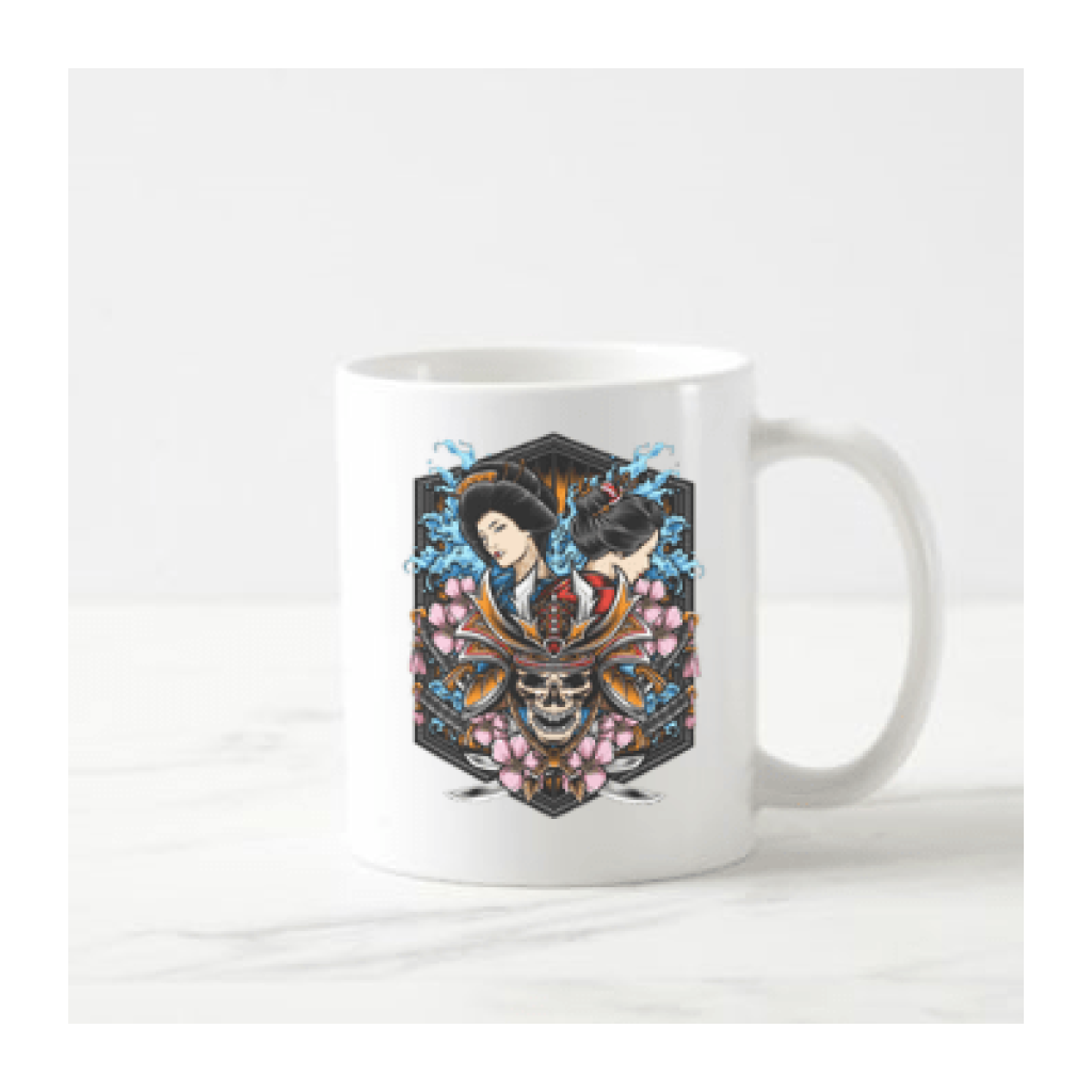 Samurai warrior skull – Bögre