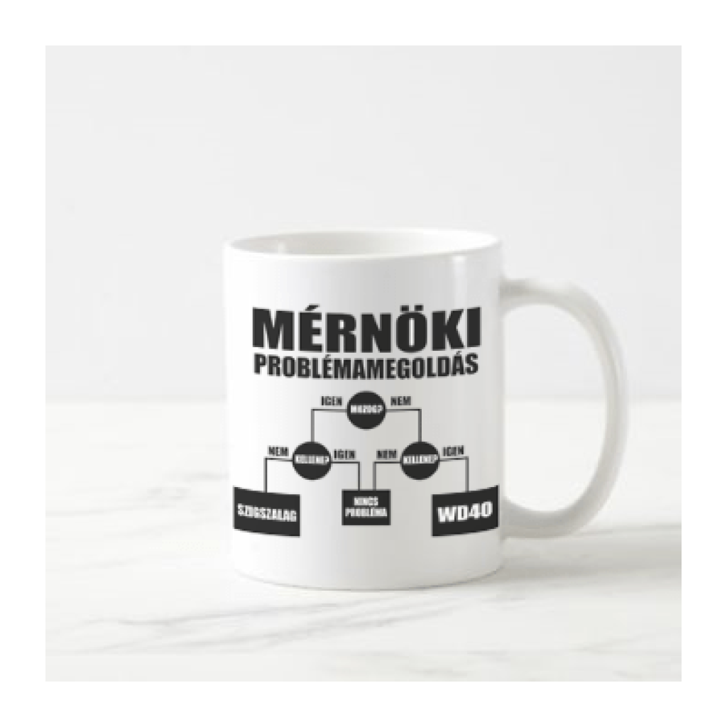 Mérnöki probléma megoldás bögre