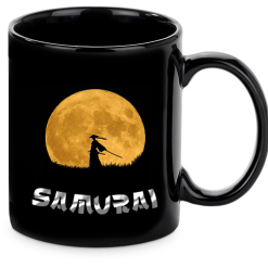Samurai Bogre Fekete Felirat Ezust