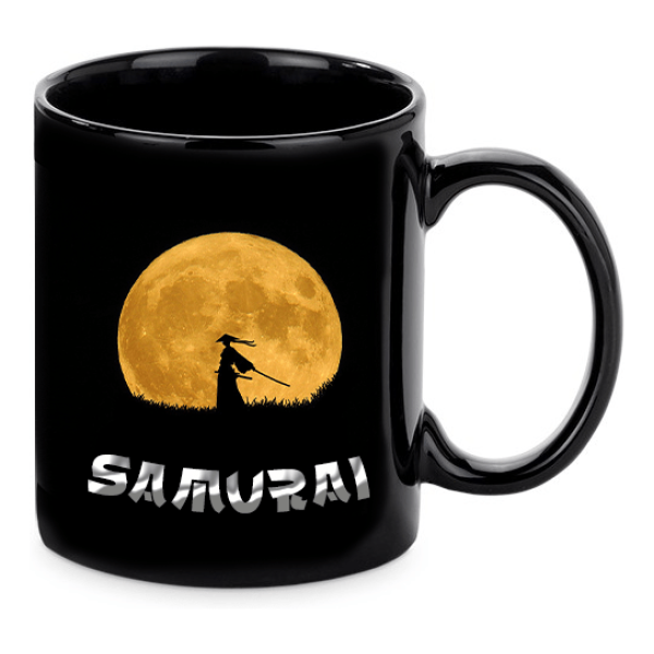 Samurai Bogre Fekete Felirat Ezust