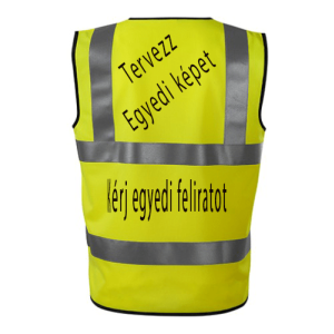 High-visibility vest with custom inscription