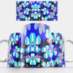 Absztrakt virágos bögre