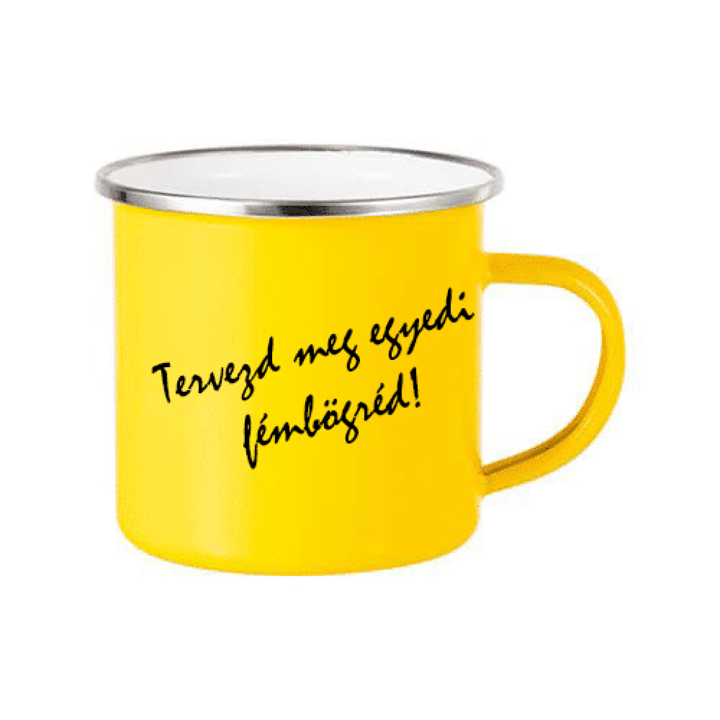 Színes fém zománc bögrék