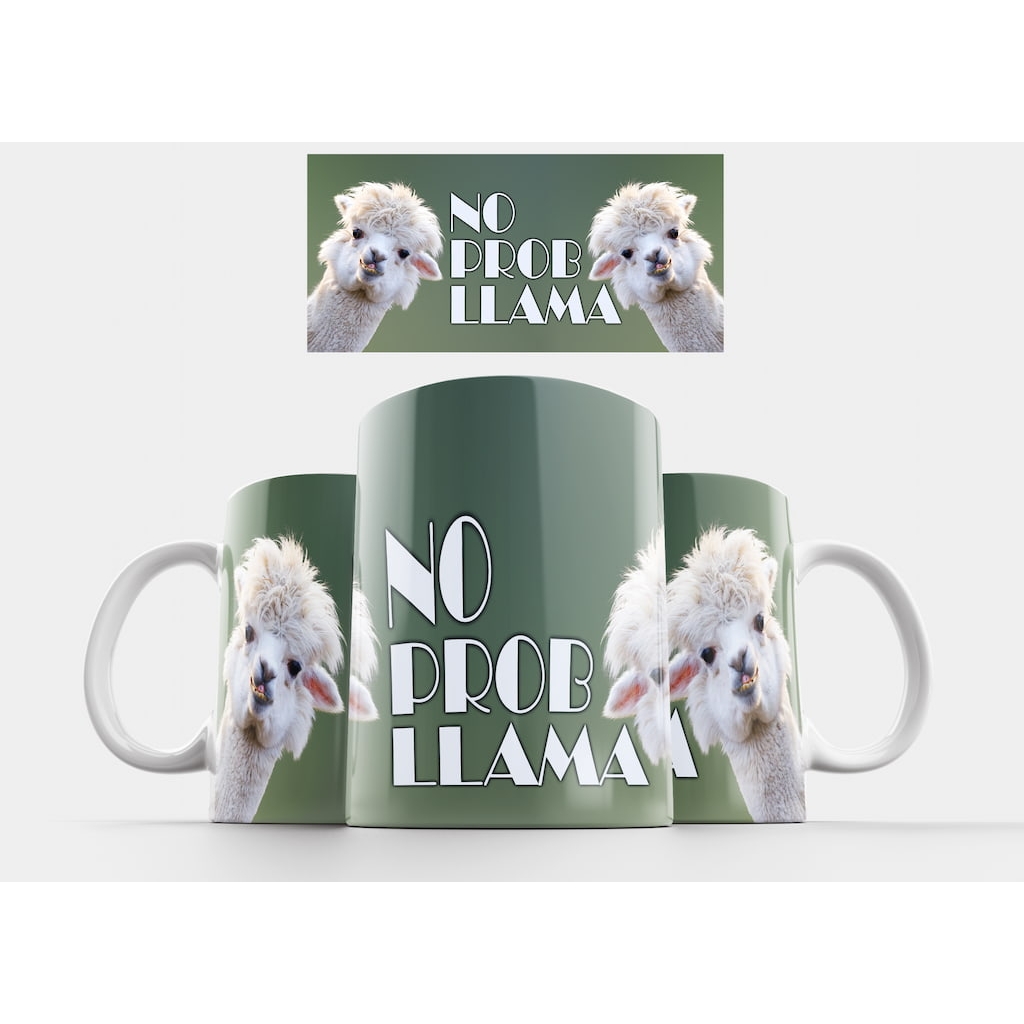 No prob llama – nincs probléma – láma bögre