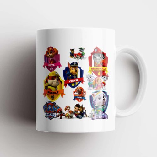 egyedi - Bögre nyomtatás Paw Patrol Nevek Gen Jobb (1)