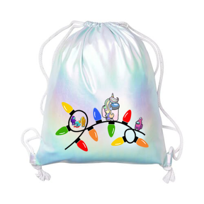 Azúrkék HOLO EFFECT TORNAZSÁK – szerkeszthető - Image 3