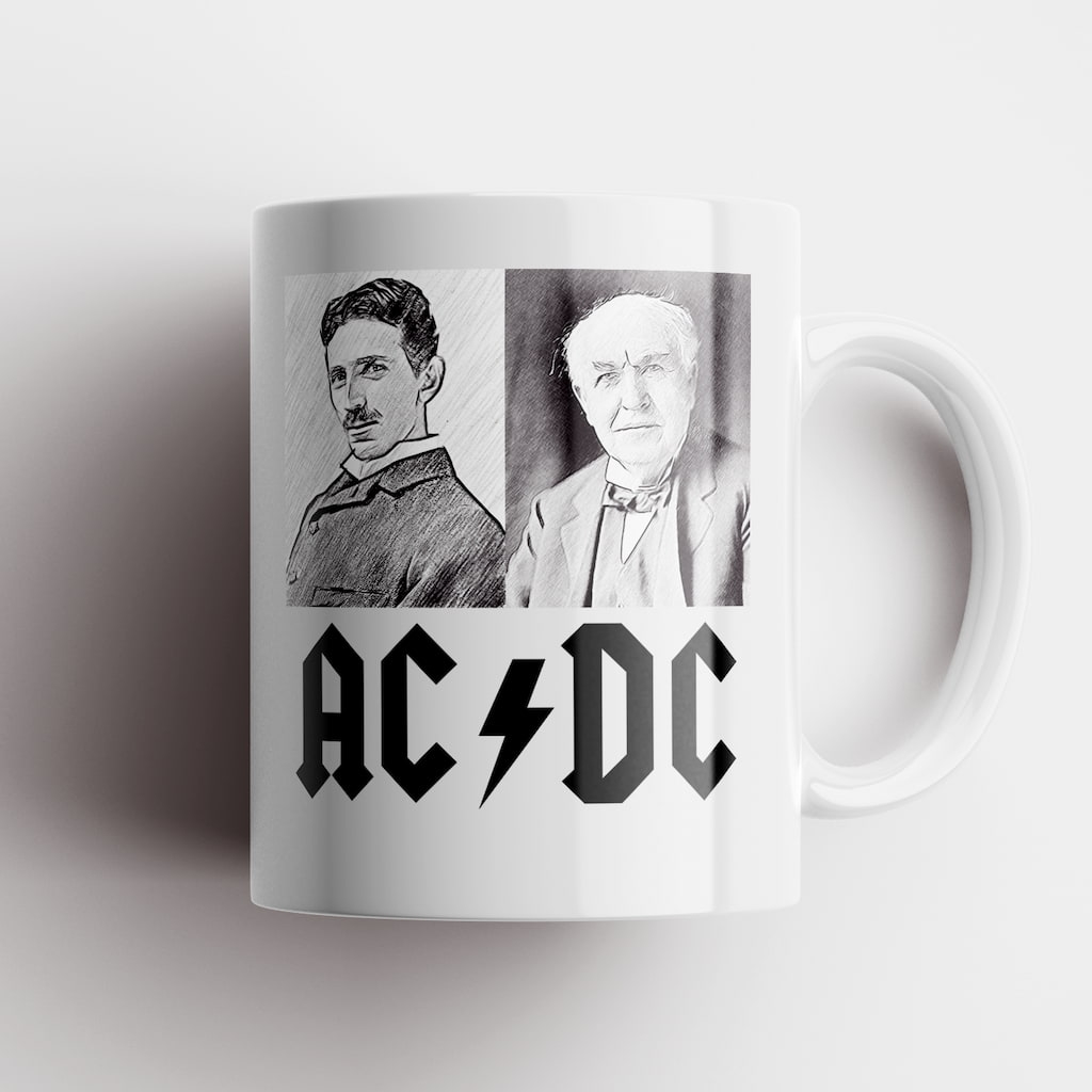 AC/DC Tesla – Edison bögre