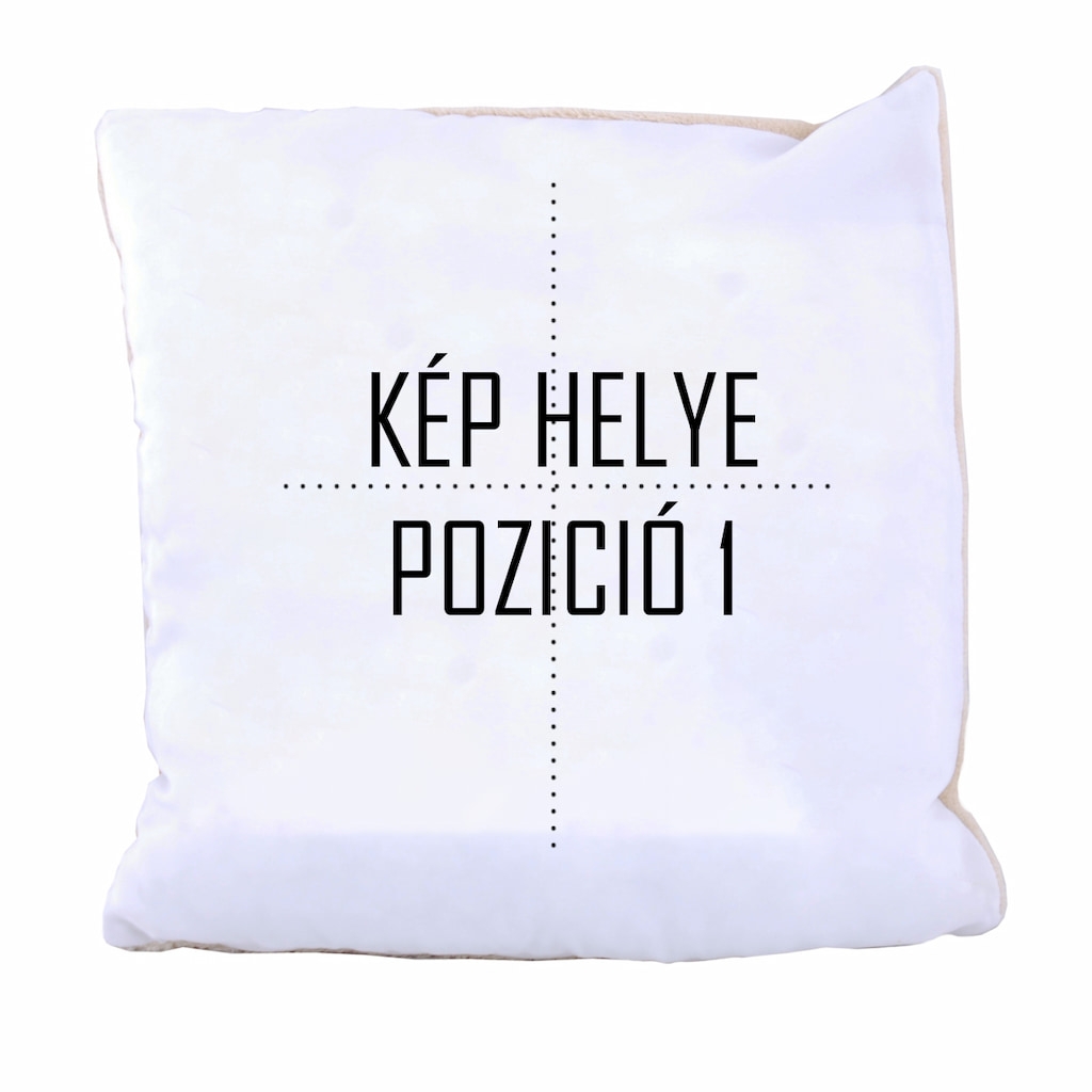 Egyedi fényképes díszpárnahuzat plüss hátoldallal – képfeltöltős