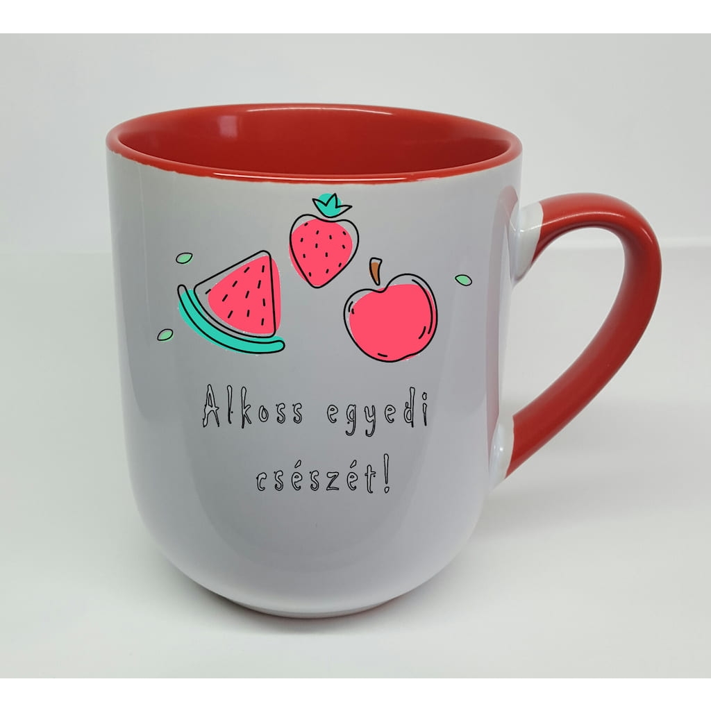 Különleges bögre – reggeli kávézáshoz – Piros csésze