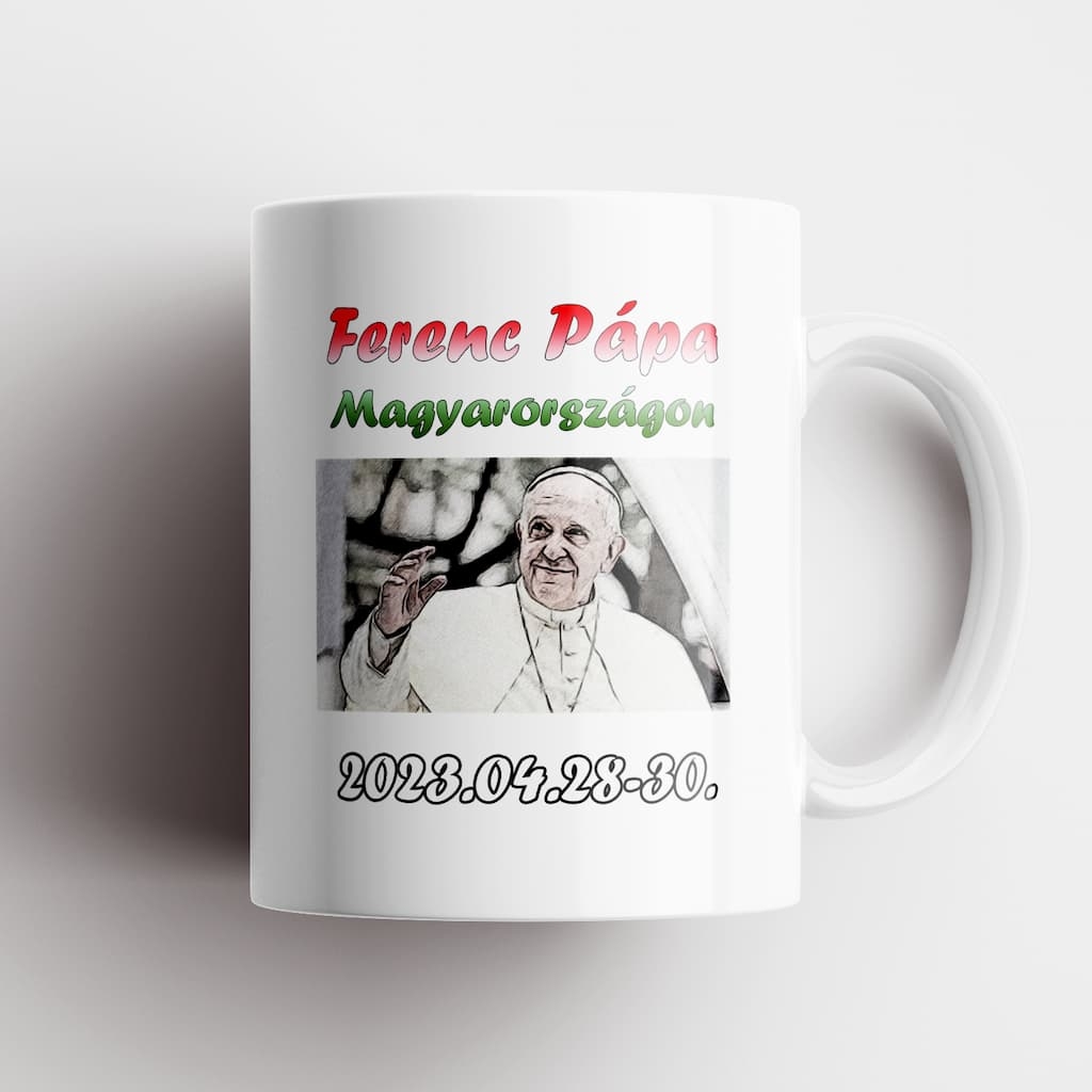Ferenc Pápa Magyarországon 2023. bögre