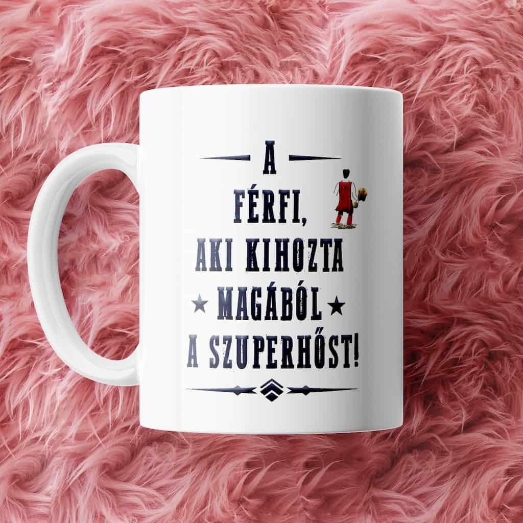 A férfi, aki szuperhős bögre