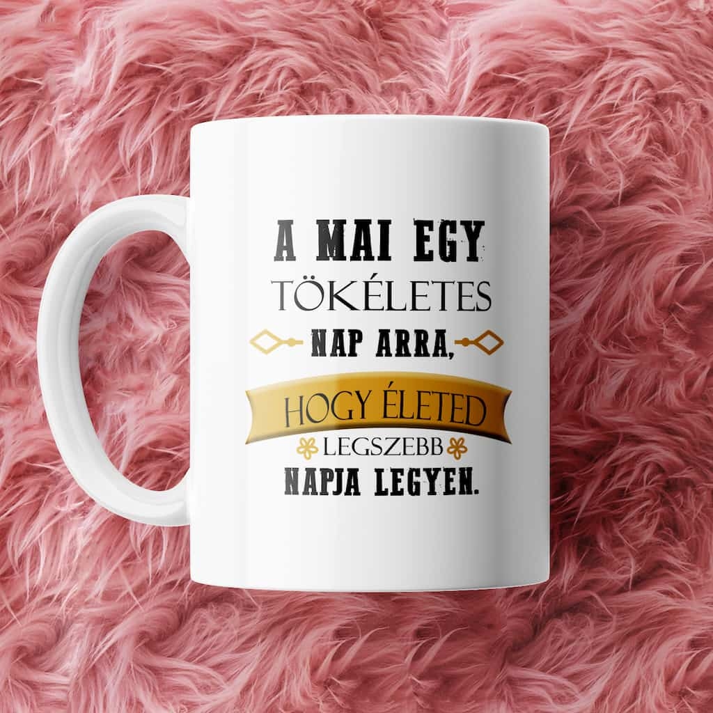 A mai egy tökéletes nap bögre