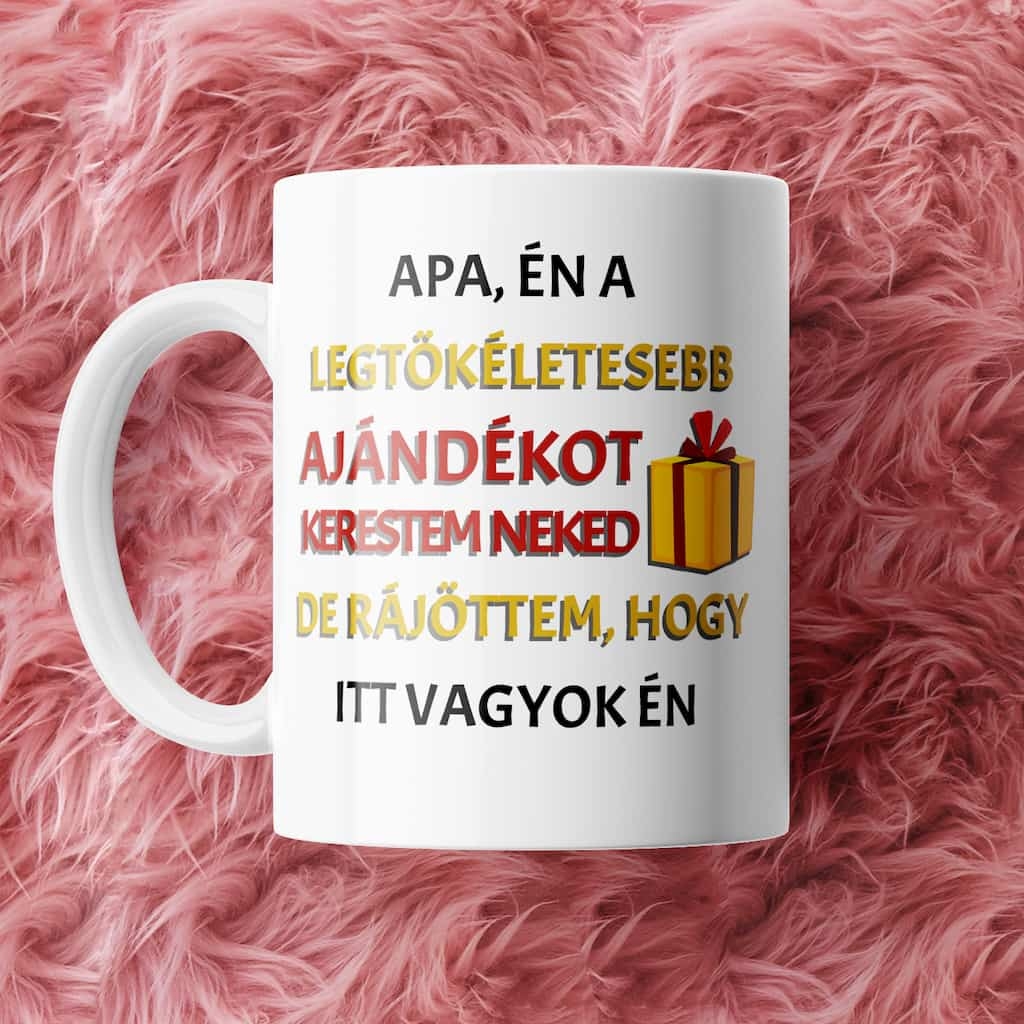 Legtökéletesebb ajándék apának bögre
