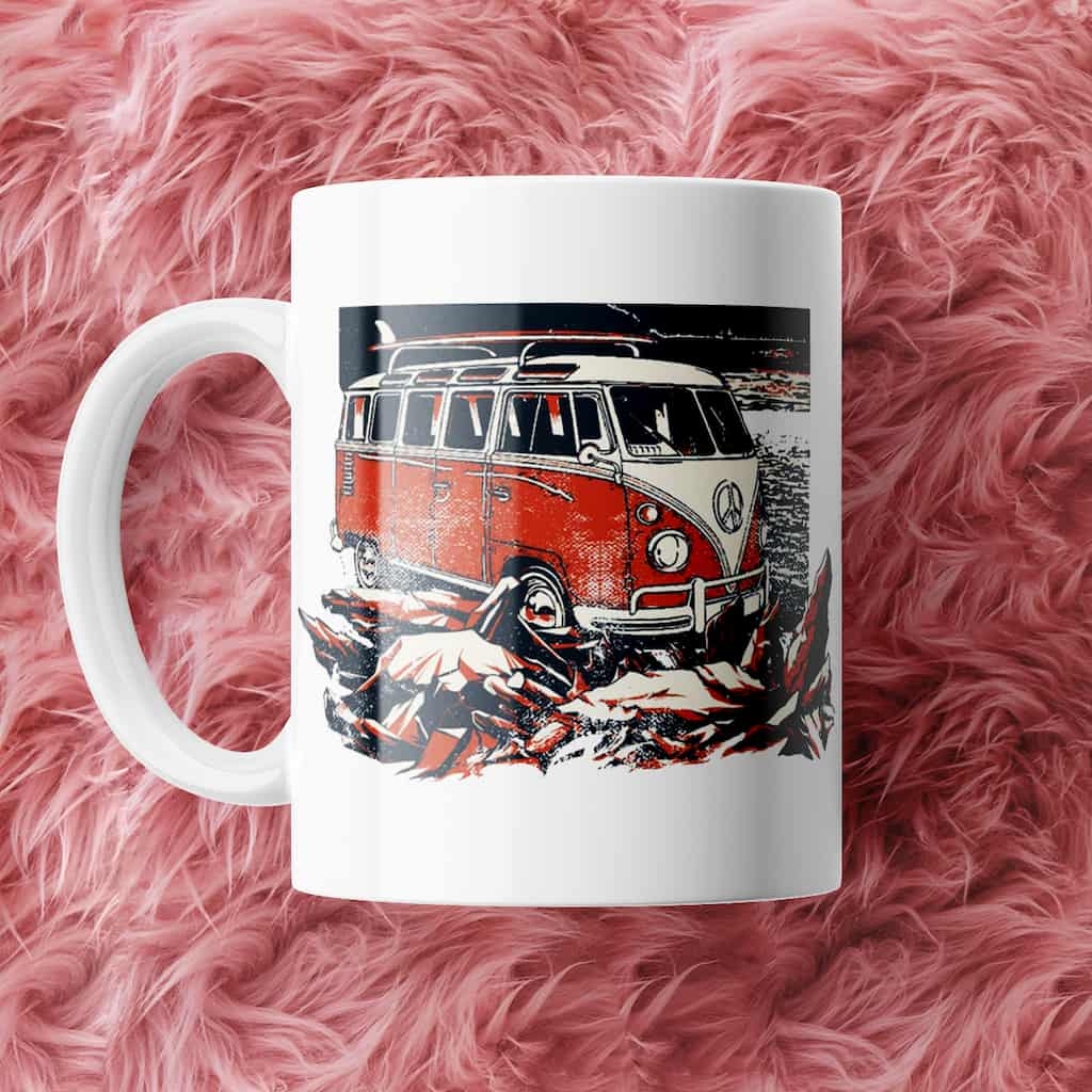 Volkswagen busz életérzés bögre