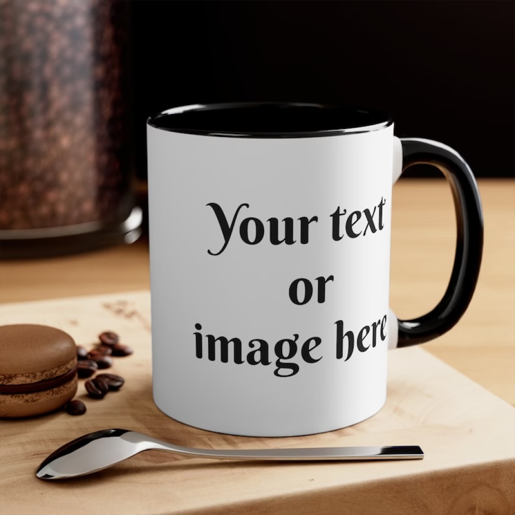 Large ceramic photo mug A+ 0.45 liter