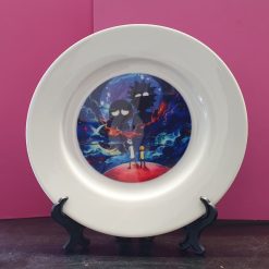 A Plate With A Picture On It