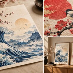 Japán Művészeti Printtriptichon