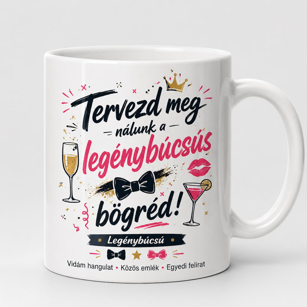 Személyre szabott bögrék minden alkalomra Legenybucsu Bogre