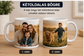 Egyedi kétoldalas fényképes bögre saját fotóval